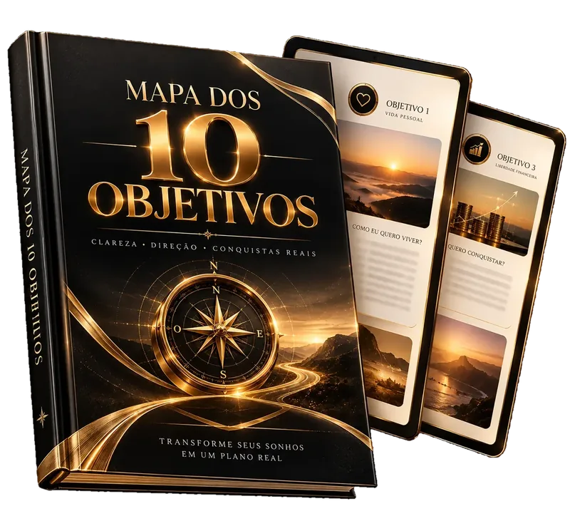 Mockup do produto Mapa dos 10 Objetivos